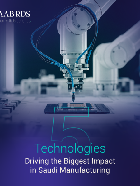 Robotic arms performing automated manufacturing operations in a Saudi smart factory