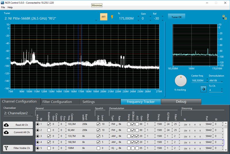 Novator networked multichannel receiver